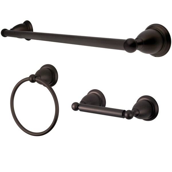 3-Piece Bathroom Accessory Set, Oil Rubbed Bronze